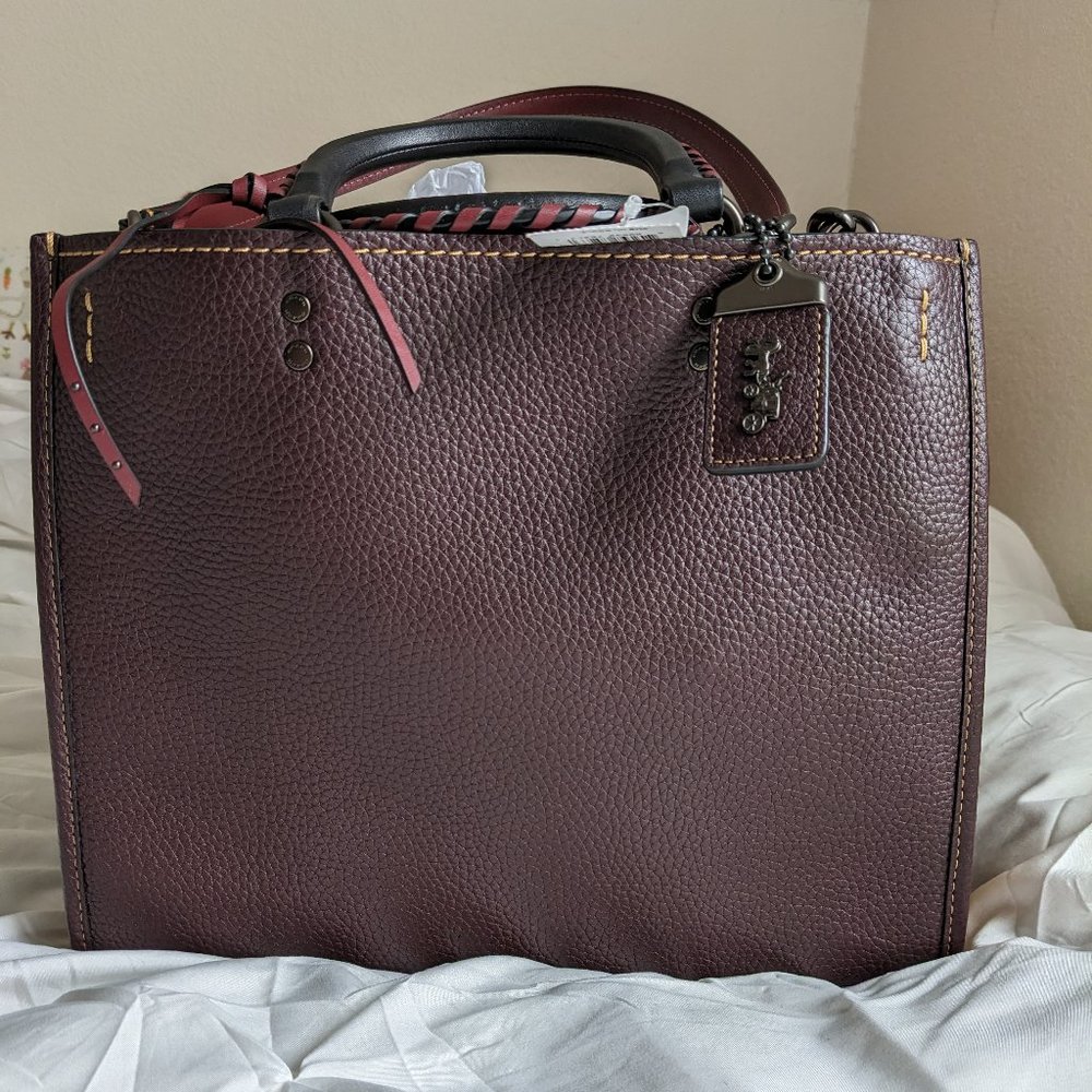 Coach Rogue Oxblood with Whipstitch
